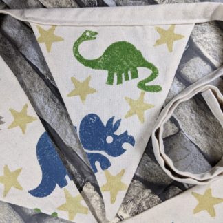 Dinosaur Bunting in Blue and Green