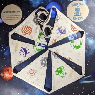 Space Aliens Bunting in Purple and Green