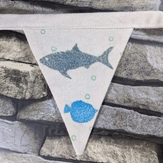 Sea life Bunting with Sharks
