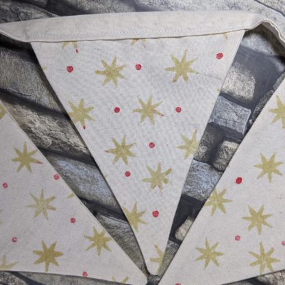 Mini gold star Bunting with accent colour dots